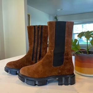 Free People Chunky Leather Chelsea Boots